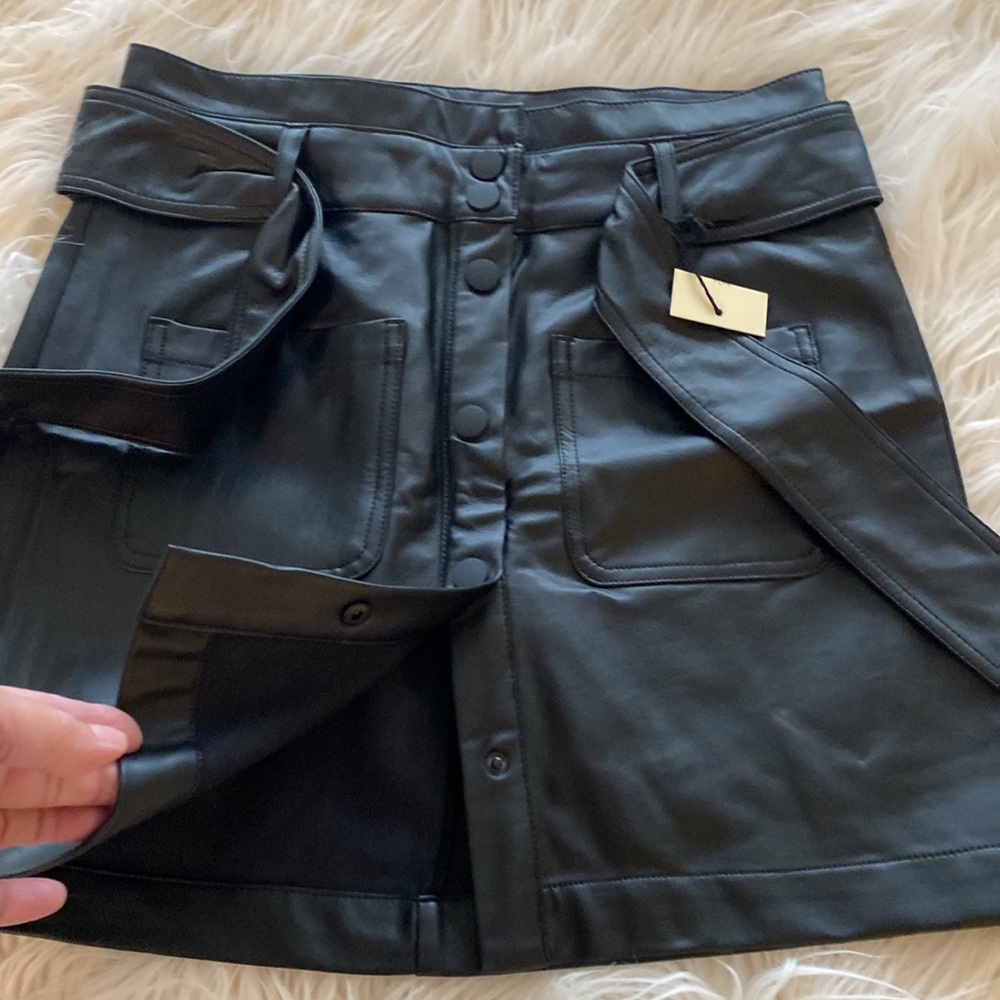 ...tgla...mini faux leather skirt
